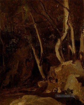 Ein Civita Castellana Rochers Boises plein air Romantik Jean Baptiste Camille Corot Ölgemälde
